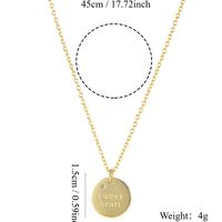 Simple Style Geometric Copper Plating Inlay Zircon 18k Gold Plated Pendant Necklace main image 4