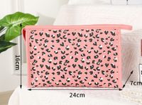 Sexy Leopard Pu Leather Cylindrical Square Makeup Bags sku image 4