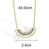 Streetwear Animal Copper Plating Inlay Artificial Gemstones Turquoise Zircon 18k Gold Plated Pendant Necklace main image 2