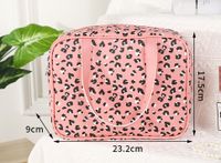 Sexy Leopard Pu Leather Cylindrical Square Makeup Bags sku image 9