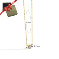 Simple Style Geometric Copper Plating Inlay Zircon 18k Gold Plated Pendant Necklace main image 2