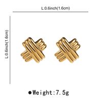1 Pair Simple Style Geometric Plating Alloy Ear Studs main image 2