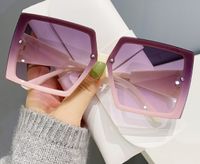 Basic Gradient Color Pc Square Full Frame Women's Sunglasses sku image 5