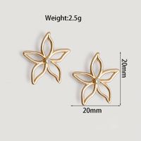 1 Pair Simple Style Flower Plating Inlay Alloy Artificial Rhinestones Gold Plated Ear Studs sku image 1