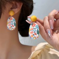 1 Pair Cute Sweet Geometric Resin Drop Earrings main image 4