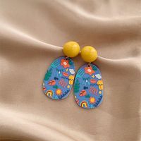 1 Pair Cute Sweet Geometric Resin Drop Earrings main image 7