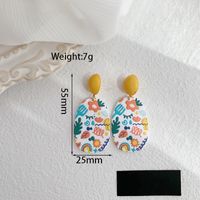 1 Pair Cute Sweet Geometric Resin Drop Earrings sku image 1