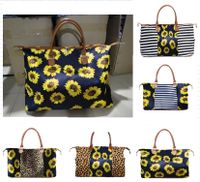 Frau Groß Segeltuch Sonnenblume Vintage-stil Quadrat Reißverschluss Reisetasche main image 5