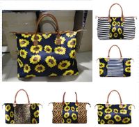 Women's Large Canvas Sunflower Vintage Style Square Zipper Travel Bag main image 1