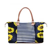 Frau Groß Segeltuch Sonnenblume Vintage-stil Quadrat Reißverschluss Reisetasche main image 2