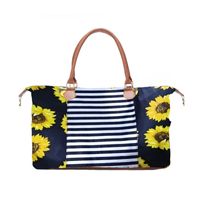 Women's Large Canvas Sunflower Vintage Style Square Zipper Travel Bag main image 2