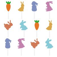 Easter Cartoon Style Rabbit Carrot Paper Daily Party Festival Plug-in main image 3