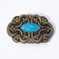 1 Pièce Alliage Turquoise Ovale Décontractée Style Ethnique Bohémien sku image 1