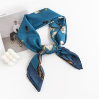 Women's Basic Flower Imitated Silk Silk Scarf sku image 5