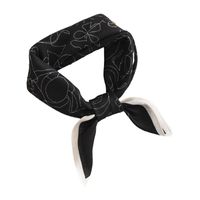 Women's Simple Style Flower Imitated Silk Silk Scarf main image 2