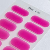Simple Style Solid Color Gel Nail Patches 1 Set main image 4