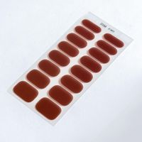 Simple Style Solid Color Gel Nail Patches 1 Set sku image 11
