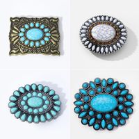 1 Piece Alloy Turquoise Oval Casual Ethnic Style Bohemian main image 1