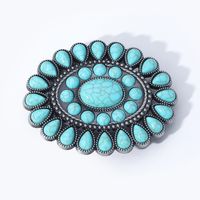 1 Piece Alloy Turquoise Oval Casual Ethnic Style Bohemian sku image 3