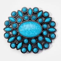 1 Piece Alloy Turquoise Oval Casual Ethnic Style Bohemian sku image 4