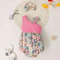 Casual Color Block Polyester Baby Rompers main image 5