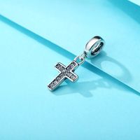 1 Piece Ig Style Elegant Cross Sterling Silver Plating Inlay Pendant Jewelry Accessories main image 1
