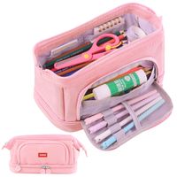 Solid Color Oxford Cloth Class Learning Preppy Style Pencil Case sku image 5