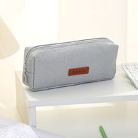 Letter Cotton And Linen Class Learning Simple Style Pencil Case main image 6