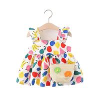 Mignon Fleur Impression Coton Filles Robes main image 2