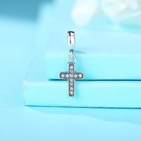 1 Piece Ig Style Elegant Cross Sterling Silver Plating Inlay Pendant Jewelry Accessories main image 3
