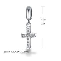 1 Piece Ig Style Elegant Cross Sterling Silver Plating Inlay Pendant Jewelry Accessories main image 2