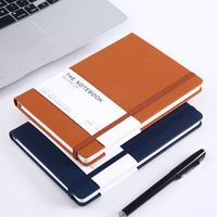 1 Piece Solid Color Class Learning Imitation Leather Wood-free Paper Preppy Style Notebook main image 5