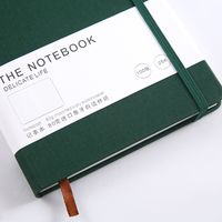 1 Piece Solid Color Class Learning Imitation Leather Wood-free Paper Preppy Style Notebook main image 3