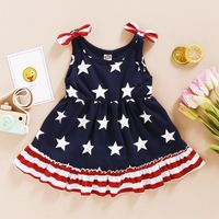 Cute Printing Cotton Girls Dresses main image 6