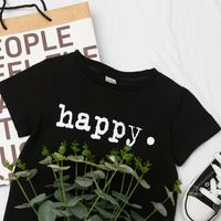 Simple Style Letter Cotton T-shirts & Shirts main image 3