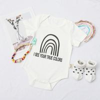 Casual Letter Cotton Baby Rompers main image 4