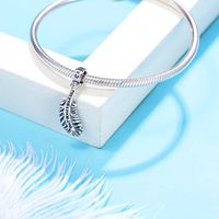 1 Piece Ig Style Elegant Vintage Style Feather Sterling Silver Plating Pendant Jewelry Accessories main image 1