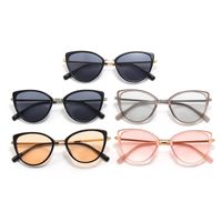 Elegant Retro Luxurious Solid Color Ac Cat Eye Full Frame Women's Sunglasses main image 3