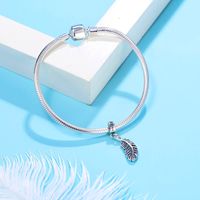 1 Piece Ig Style Elegant Vintage Style Feather Sterling Silver Plating Pendant Jewelry Accessories main image 3