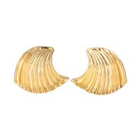 1 Pair Retro Exaggerated Simple Style Stripe Irregular Three-dimensional Thick Arylic Ear Studs main image 5