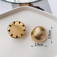 1 Pair Simple Style Round Alloy Zinc Ear Studs main image 2