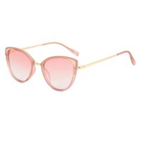 Elegant Retro Luxurious Solid Color Ac Cat Eye Full Frame Women's Sunglasses sku image 3