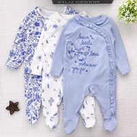 Cute Letter Butterfly Cotton Jumpsuits main image 1