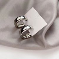 1 Pair Simple Style Solid Color Plating Alloy White Gold Plated Gold Plated Ear Studs sku image 2