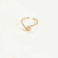 Vintage Style Simple Style Commute Irregular Copper Plating Inlay Zircon 14k Gold Plated Open Rings sku image 3