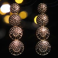 1 Pair Elegant Geometric Inlay Alloy Rhinestones Zircon Drop Earrings sku image 17