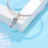 1 Piece Ig Style Elegant Vintage Style Feather Sterling Silver Plating Inlay Pendant Jewelry Accessories main image 5