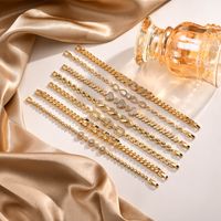 Copper Elegant Shiny Patchwork Inlay Leaf Infinity Heart Shape Zircon Bracelets main image 3