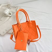 Women's Medium Felt Solid Color Streetwear Square Zipper Handbag sku image 4
