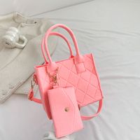Women's Medium Felt Solid Color Streetwear Square Zipper Handbag sku image 5